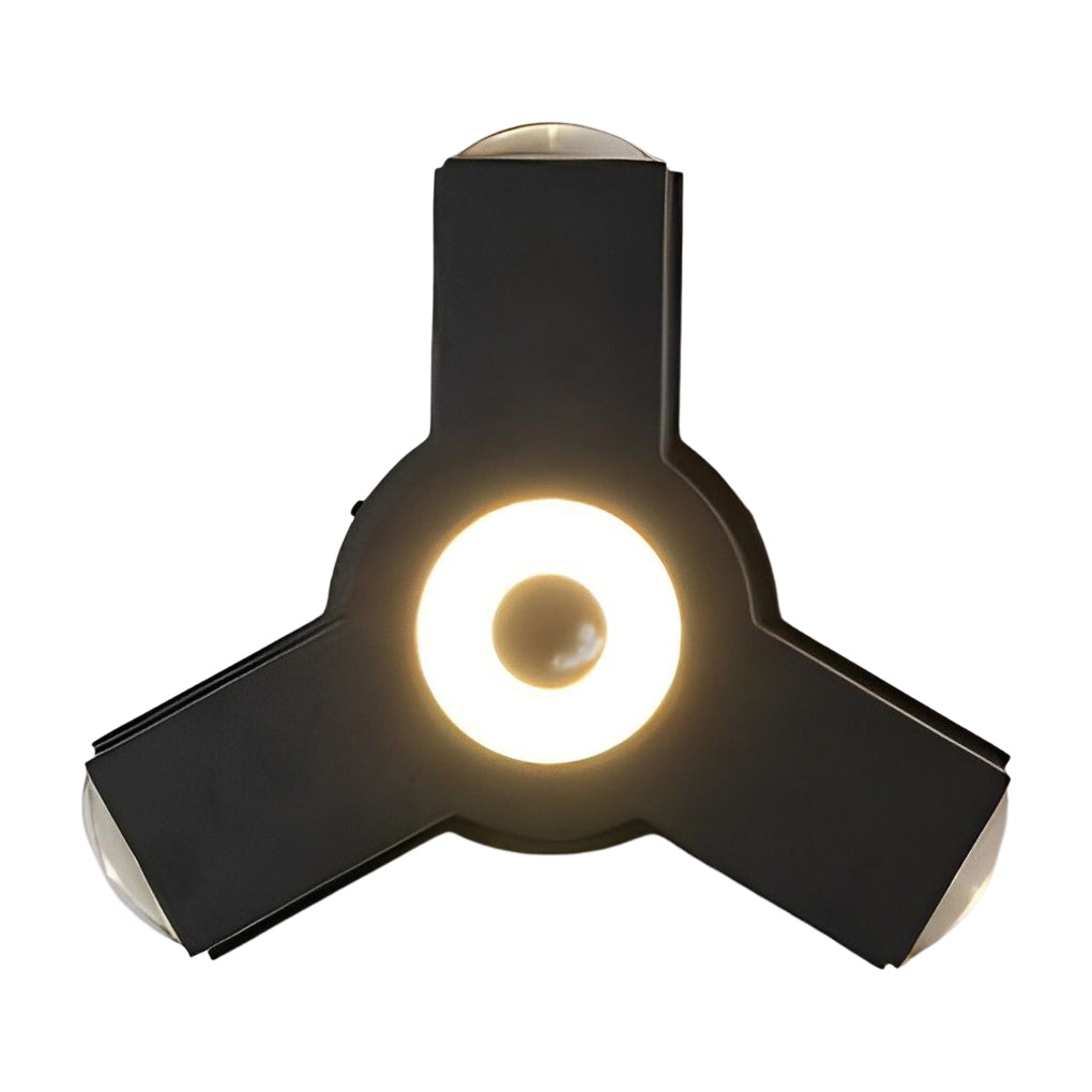 Matte Black Outdoor LED Wall Washer Light Up and Down Waterproof Aluminum Sconce