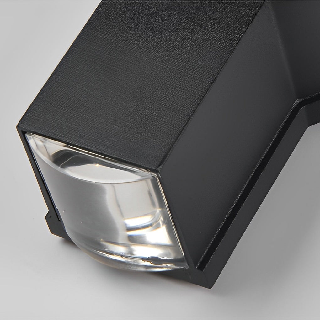 Matte Black Outdoor LED Wall Washer Light Up and Down Waterproof Aluminum Sconce