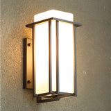 Matte Black Square LED Outdoor Wall Lamp Waterproof Retro Exterior Sconce for Porch and Patio