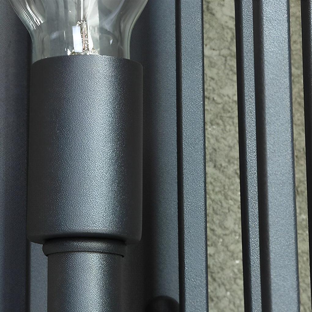 Matte Black Square LED Outdoor Wall Lamp Waterproof Retro Exterior Sconce for Porch and Patio
