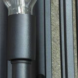 Matte Black Square LED Outdoor Wall Lamp Waterproof Retro Exterior Sconce for Porch and Patio