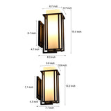Matte Black Square LED Outdoor Wall Lamp Waterproof Retro Exterior Sconce for Porch and Patio