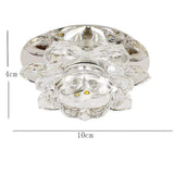 Modern Flower Design LED Flush Mount Ceiling Light with Electroplated Glass and RGB Multi Color Lighting