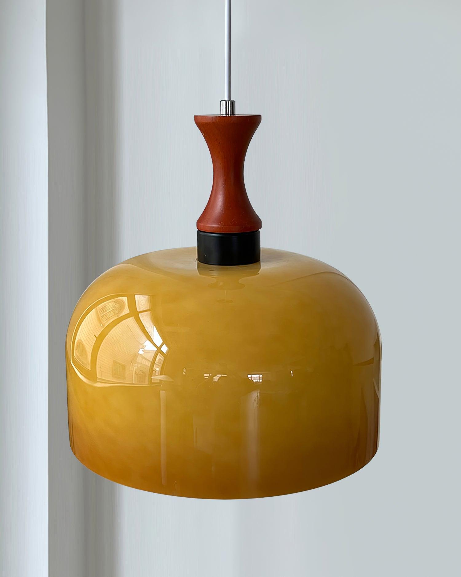 Meblos Vintage Brown Glass Pendant Light Ceiling Hanging Lamp for Kitchen and Dining Room