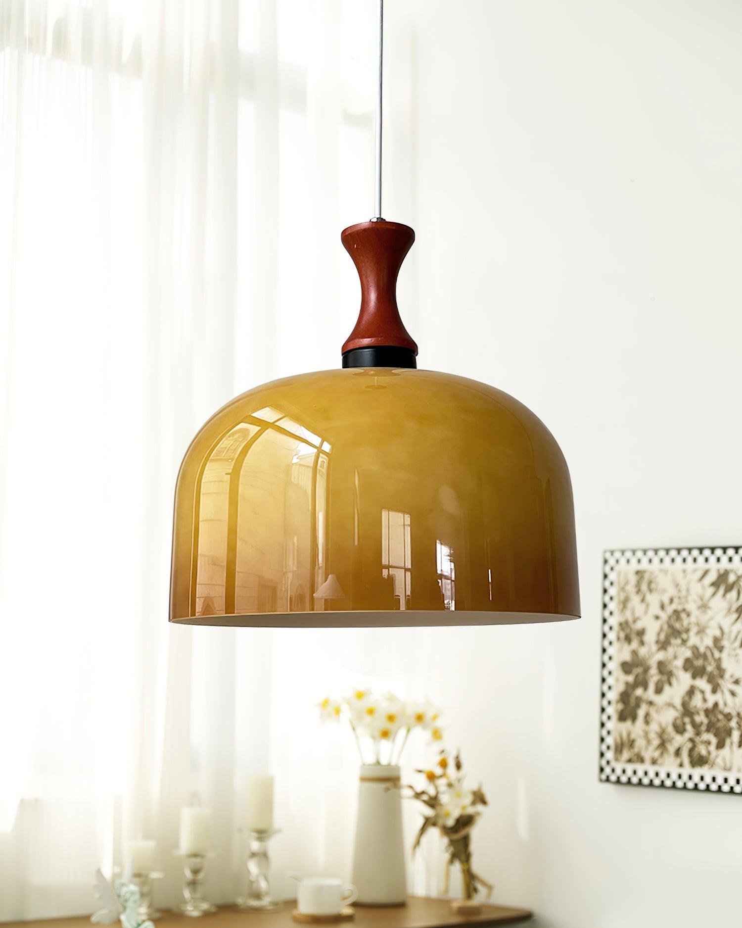 Meblos Vintage Brown Glass Pendant Light Ceiling Hanging Lamp for Kitchen and Dining Room
