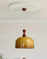 Meblos Vintage Brown Glass Pendant Light Ceiling Hanging Lamp for Kitchen and Dining Room