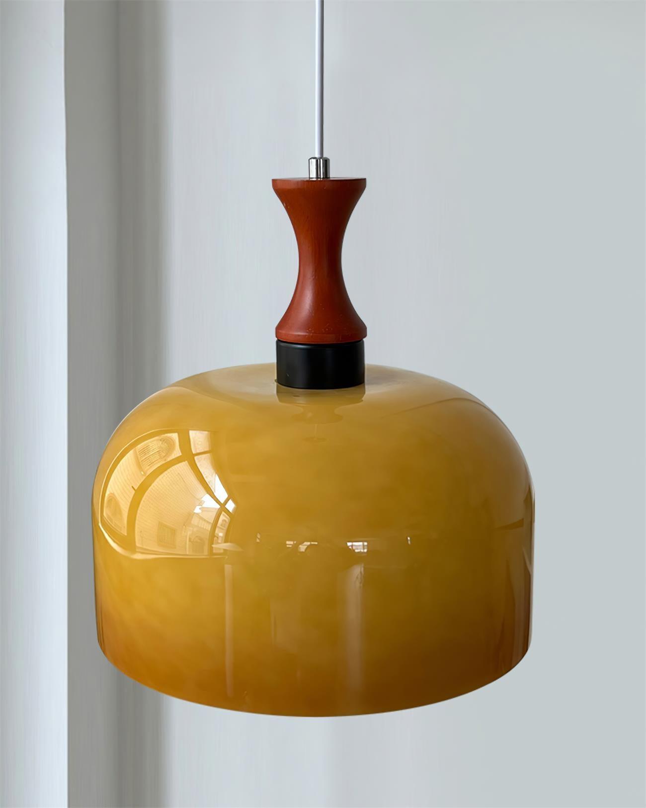 Meblos Vintage Brown Glass Pendant Light Ceiling Hanging Lamp for Kitchen and Dining Room