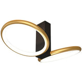 Modern Geometric Square Gold LED Flush Mount Ceiling Lamp for Contemporary Home Interiors