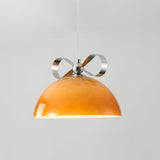 Meia Gradated Glass Pendant Lamp Modern Chrome Metal Hanging Light for Indoor Spaces