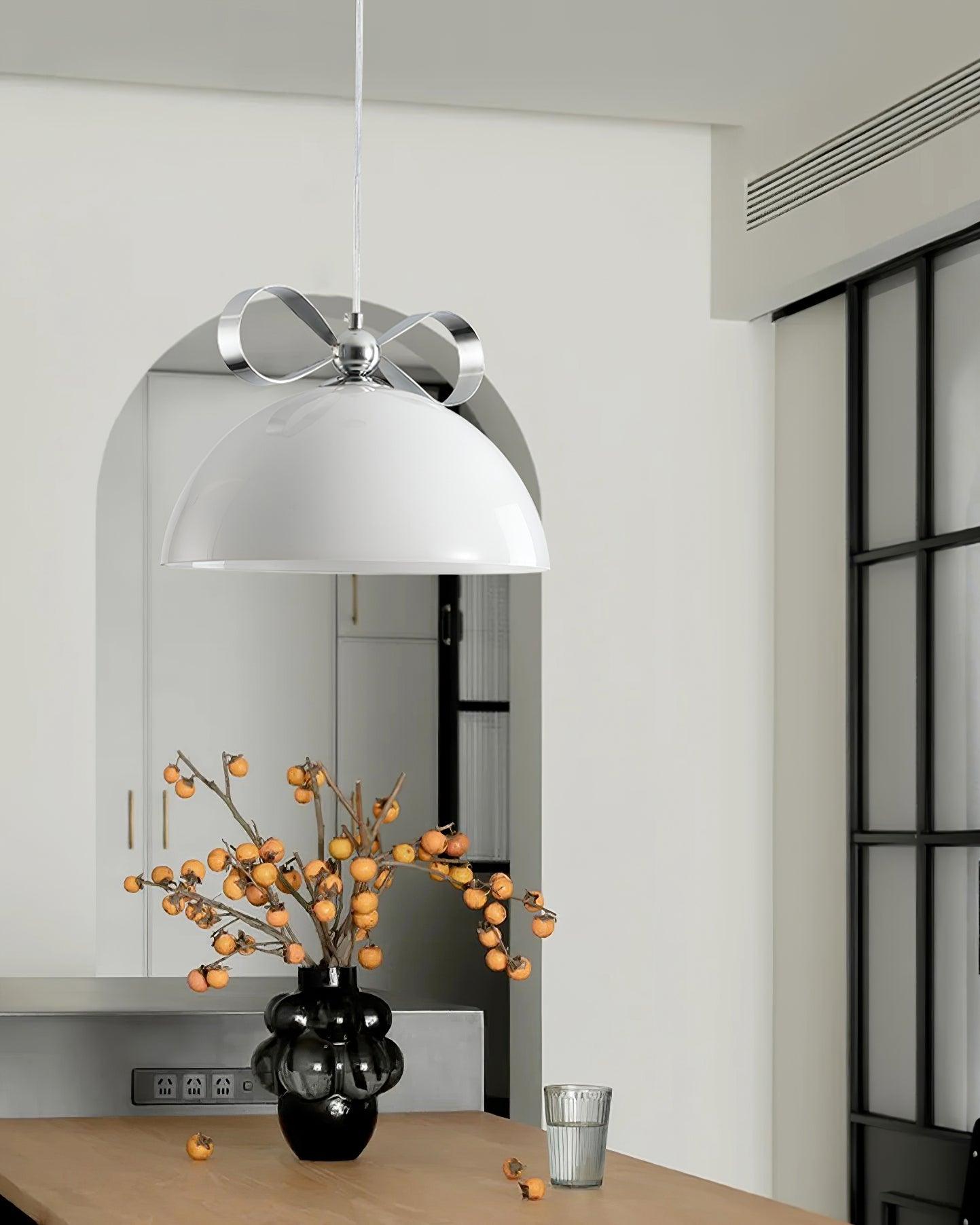 Meia Gradated Glass Pendant Lamp Modern Chrome Metal Hanging Light for Indoor Spaces