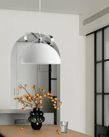 Meia Gradated Glass Pendant Lamp Modern Chrome Metal Hanging Light for Indoor Spaces