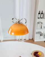 Meia Gradated Glass Pendant Lamp Modern Chrome Metal Hanging Light for Indoor Spaces