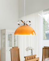 Meia Gradated Glass Pendant Lamp Modern Chrome Metal Hanging Light for Indoor Spaces