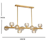 Modern Crystal Globe Cluster Flush Mount Ceiling Light with Metal Frame and LED Illumination