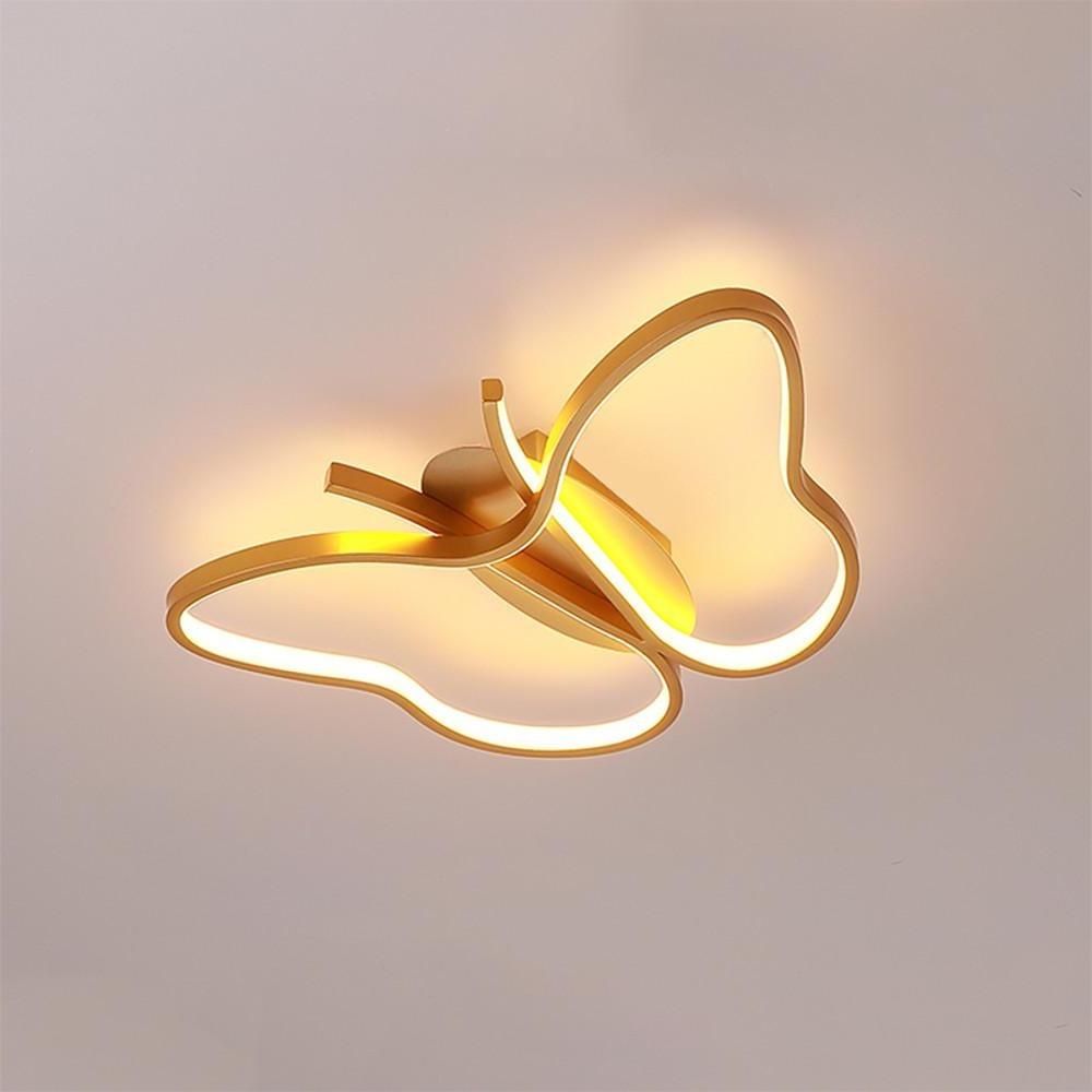 Modern Butterfly Shape LED Flush Mount Ceiling Light for Kids Bedroom and Nursery 20 Inch