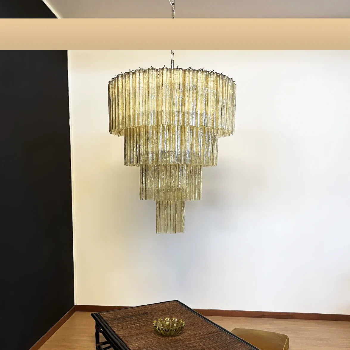 mid-century-amber-murano-style-glass-tube-chandelier-for-modern-dining-rooms