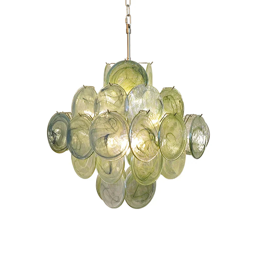 mid-century-green-murano-glass-disk-chandelier-vintage-style-hanging-ceiling-light