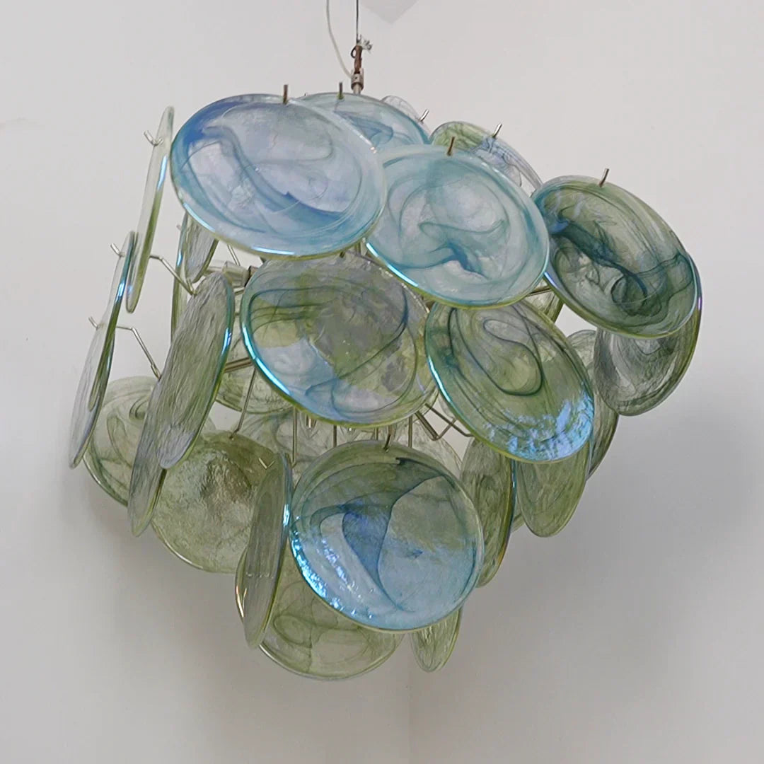 mid-century-green-murano-glass-disk-chandelier-vintage-style-hanging-ceiling-light
