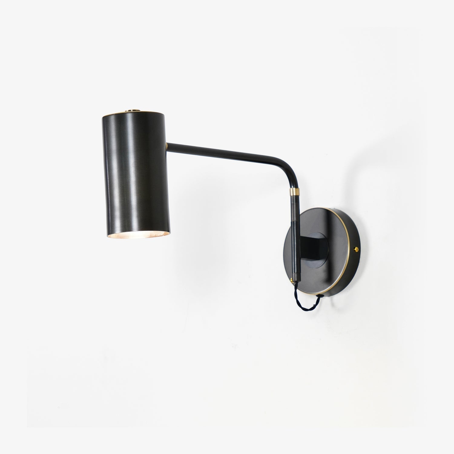Mid Century Modern Brass Swing Arm Wall Sconce Adjustable Task Lighting Fixture