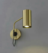 Mid Century Modern Brass Swing Arm Wall Sconce Adjustable Task Lighting Fixture