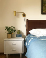 Mid Century Modern Brass Swing Arm Wall Sconce Adjustable Task Lighting Fixture