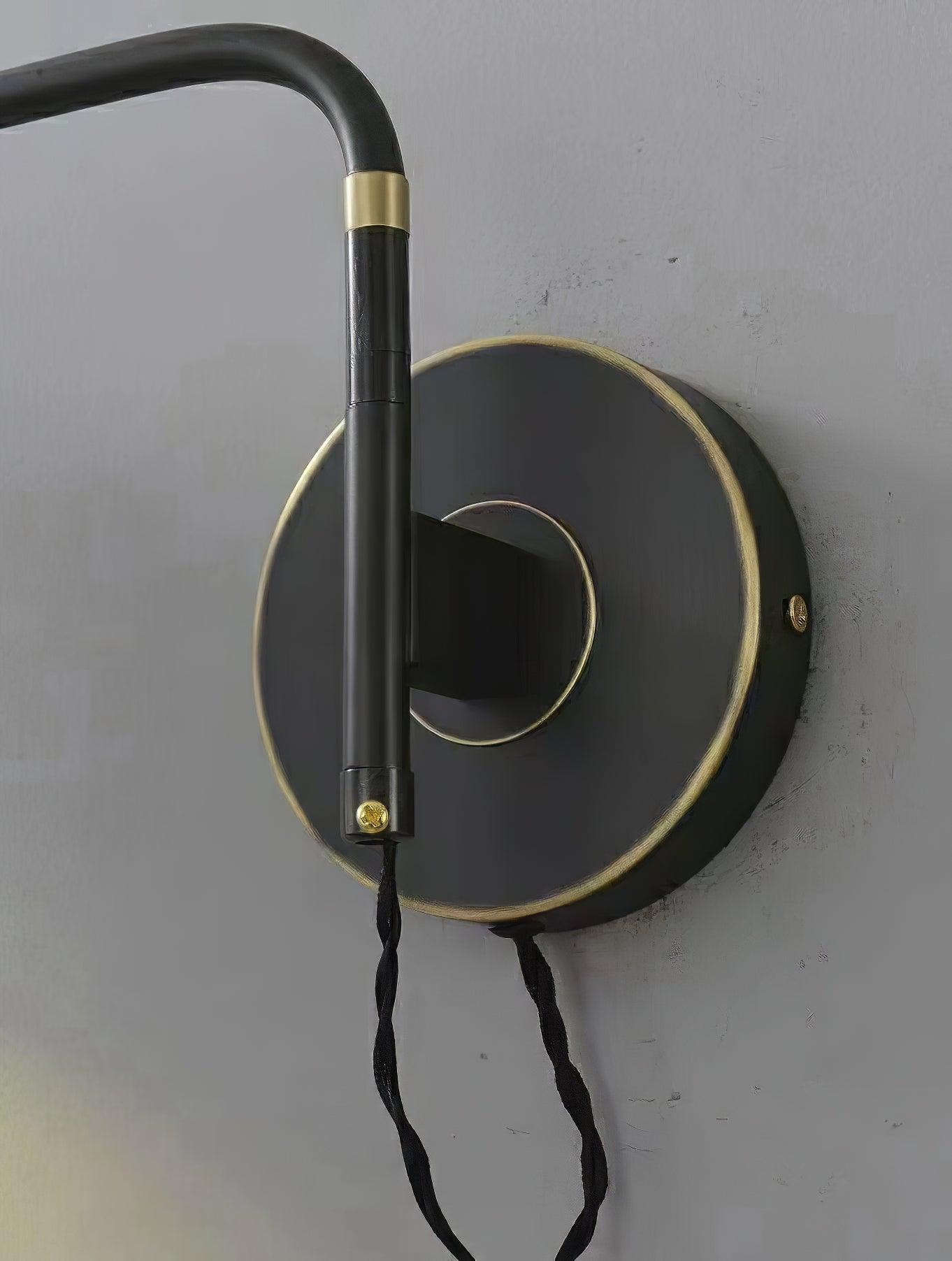 Mid Century Modern Brass Swing Arm Wall Sconce Adjustable Task Lighting Fixture