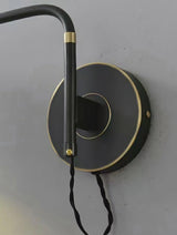 Mid Century Modern Brass Swing Arm Wall Sconce Adjustable Task Lighting Fixture