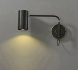 Mid Century Modern Brass Swing Arm Wall Sconce Adjustable Task Lighting Fixture