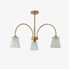 Mid Century Modern Frosted Glass Ice Cream Chandelier for Dining Room Lighting