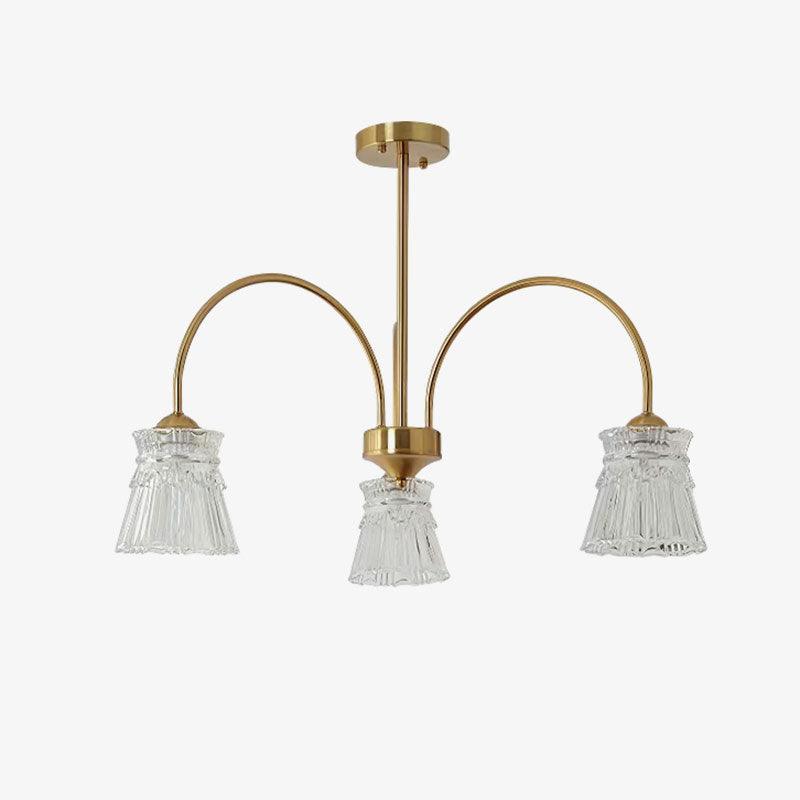 Mid Century Modern Frosted Glass Ice Cream Chandelier for Dining Room Lighting