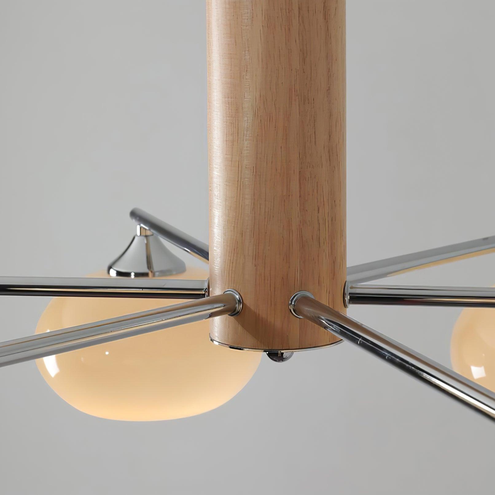 Mid Century Modern Glass Persimmon Chandelier Elliptical Pendant Light Fixture