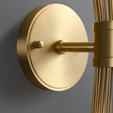 Mid Century Modern Gold Brass Candle Wall Sconce Set of 2 Indoor Wall Light