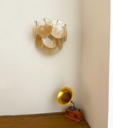 mid-century-modern-gold-murano-glass-wall-sconce-luxury-vintage-disc-lighting-fixture