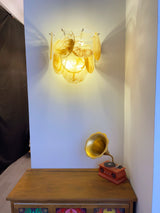 mid-century-modern-gold-murano-glass-wall-sconce-luxury-vintage-disc-lighting-fixture