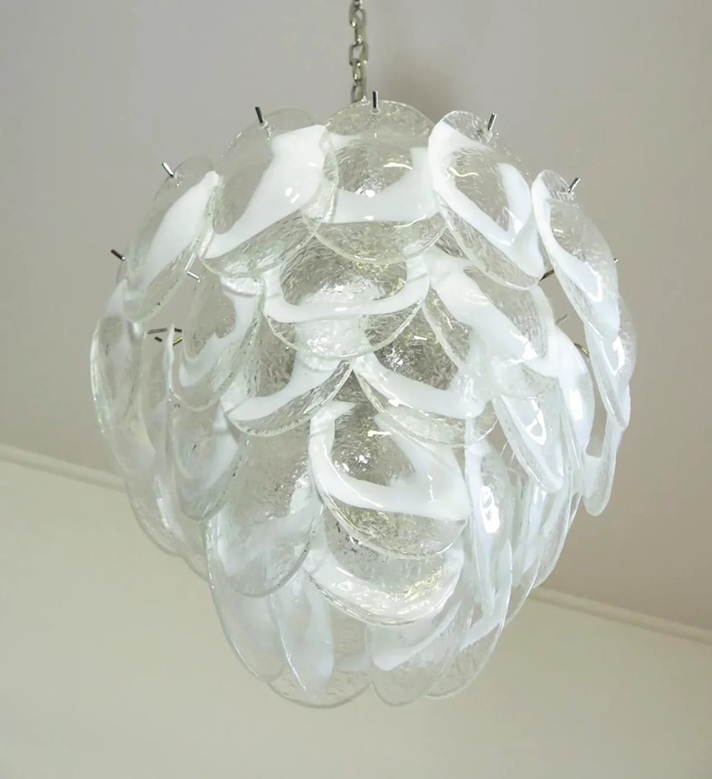 mid-century-modern-murano-style-glass-leaf-chandelier-in-transparent-white-finish