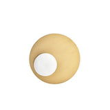 Mid Century Modern Nodes Geometric Wall Sconce with Milk Glass Globe and Metal Disc Lighting