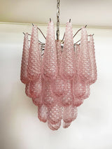 mid-century-modern-pink-glass-petal-pendant-light-vintage-murano-style-chandelier