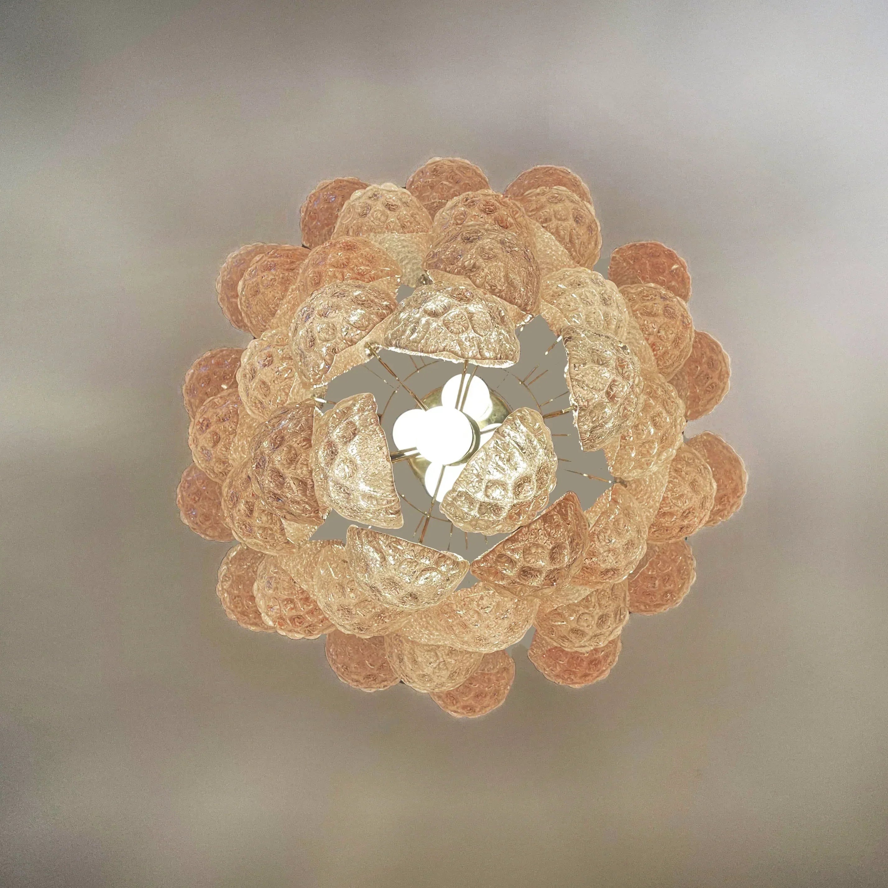 mid-century-modern-pink-glass-petal-pendant-light-vintage-murano-style-chandelier