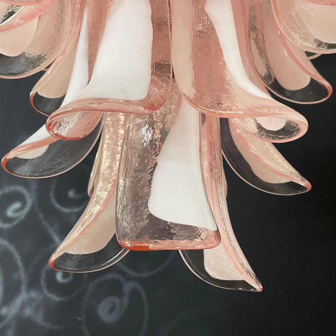 mid-century-modern-pink-murano-glass-petals-chandelier-luxury-vintage-art-deco-pendant-light