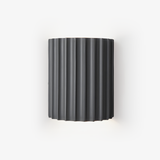 Mid Century Modern Ribbed Resin Wall Sconce Light for Living Room and Bedroom