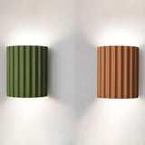 Mid Century Modern Ribbed Resin Wall Sconce Light for Living Room and Bedroom