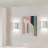 Mid Century Modern Ribbed Resin Wall Sconce Light for Living Room and Bedroom