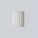 Mid Century Modern Ribbed Resin Wall Sconce Light for Living Room and Bedroom