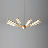Mid Century Modern Sputnik Brass Chandelier LED Ceiling Light for Contemporary Interiors