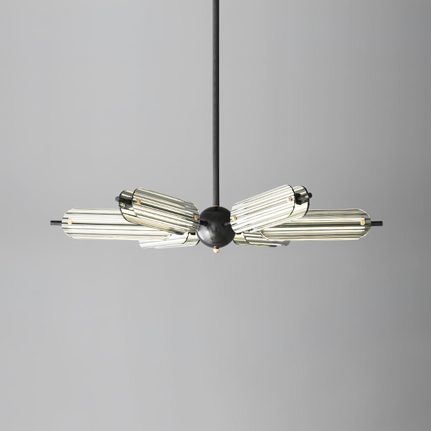 Mid Century Modern Sputnik Brass Chandelier LED Ceiling Light for Contemporary Interiors