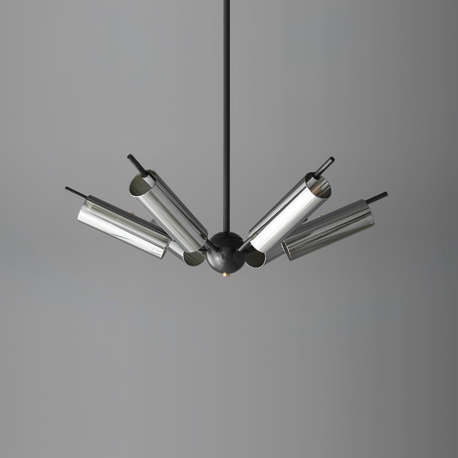 Mid Century Modern Sputnik Brass Chandelier LED Ceiling Light for Contemporary Interiors