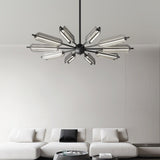 Mid Century Modern Sputnik Brass Chandelier LED Ceiling Light for Contemporary Interiors