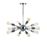 Mid Century Modern Sputnik Chandelier 18 Light Industrial Metal Ceiling Fixture for Dining and Living Room