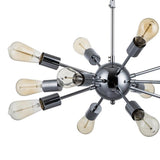 Mid Century Modern Sputnik Chandelier 18 Light Industrial Metal Ceiling Fixture for Dining and Living Room