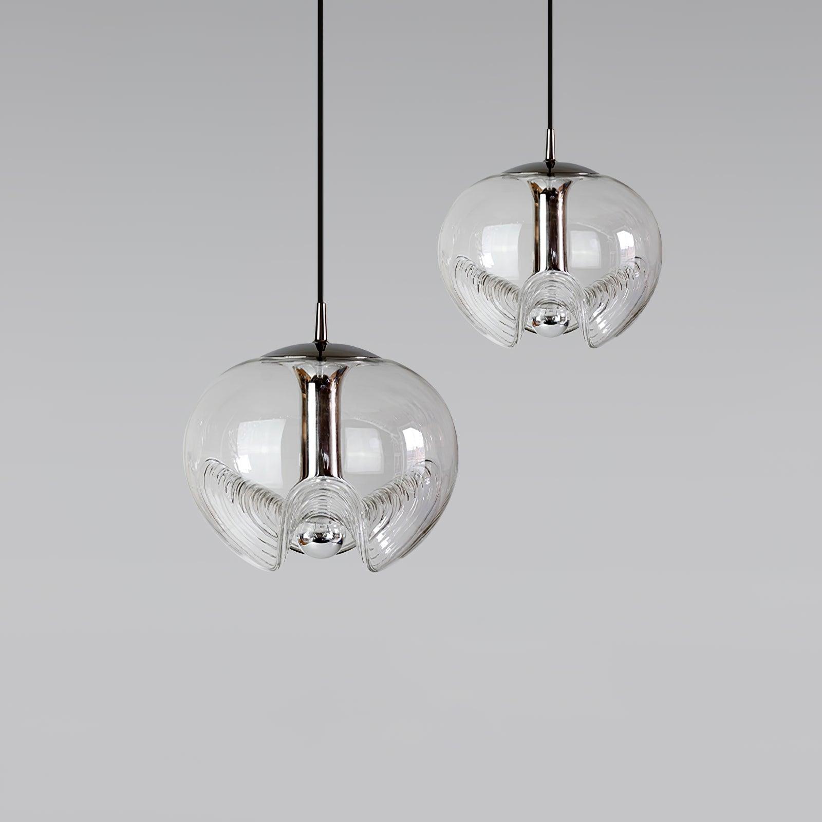 Mid Century Modern Wave Glass Pendant Light for Elegant Interior Spaces